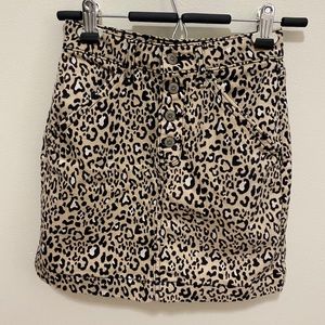 Cheetah print denim skirt HOLLISTER size 00